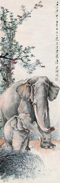 朱文侯 唐云 1960年作 大象 镜心